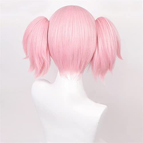 Xingwang Queen Anime Cosplay Wig with Two Bow Short Pink Ponytails Party Wigs for Women Girls (Pink) - Image 5