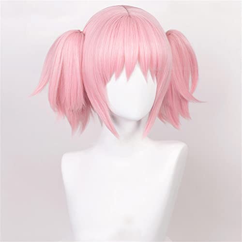 Xingwang Queen Anime Cosplay Wig with Two Bow Short Pink Ponytails Party Wigs for Women Girls (Pink) - Image 3