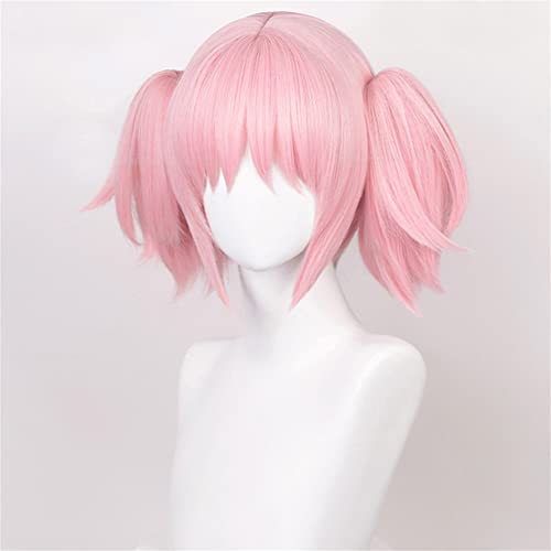 Xingwang Queen Anime Cosplay Wig with Two Bow Short Pink Ponytails Party Wigs for Women Girls (Pink) - Image 4
