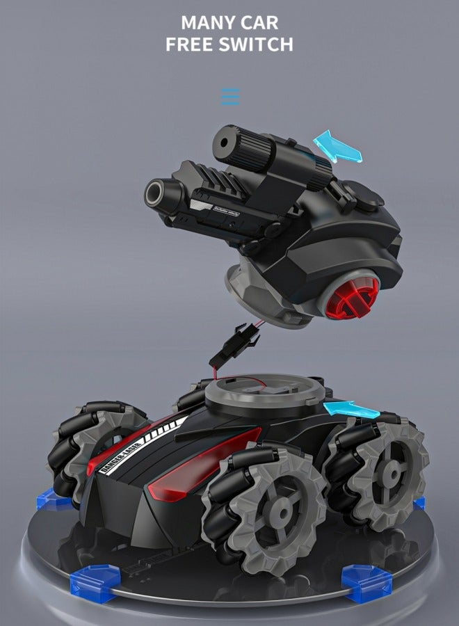 ميكسد فائدة نموذج يتعلق اثنين في واحد التحكم عن بعد لعبة السيارات للأطفال ، والتي يتم توفيرها مع رئيس قابل للتبديل . - Image 3