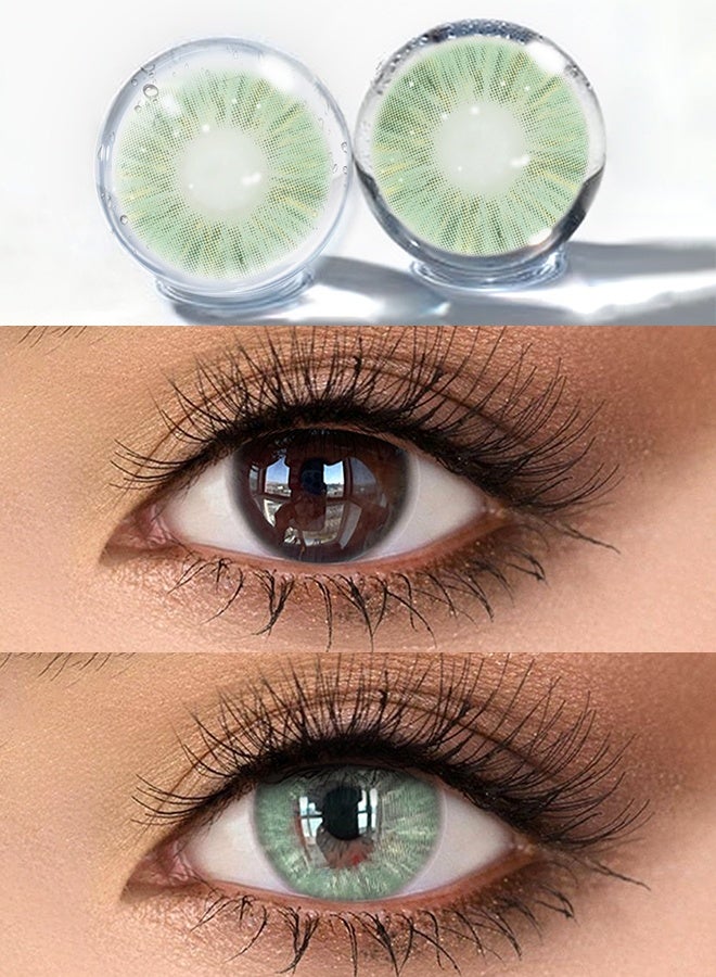 عيون غامضة عدسات لاصقة ملونة من Mystic Eyes بلون جاينت جرين لمدة ستة أشهر 14.20 مم للاستخدام التجميلي اليومي - Image 4