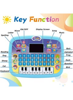 Brand Conquer Brand Conquer Educational Learning Kids Laptop Tablet Computer Plus Piano with led Screen Music Fun Toy Activities for Kids Toddlers (Age 1- 6 Year Old) to Learn Alphabet ABC/Numbers/Words  - Image 2