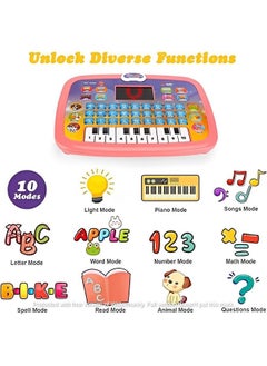 Brand Conquer Brand Conquer Educational Learning Kids Laptop Tablet Computer Plus Piano with led Screen Music Fun Toy Activities for Kids Toddlers (Age 1- 6 Year Old) to Learn Alphabet ABC/Numbers/Words  - Image 3