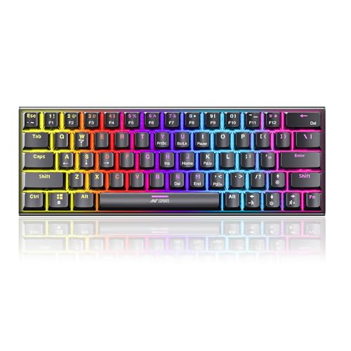 Ant Esports MK1200 Mini Wired Mechanical Gaming Keyboard with RGB Backlit Lighting and 60% Compact Form Factor - Red Switch - Image 1