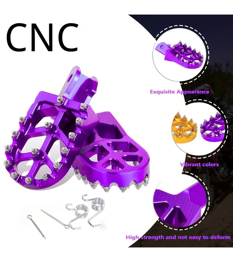 Purple Aluminum Alloy Motorcycle Footpegs Compatible With Surron Light Bee X160 X260 - Image 4