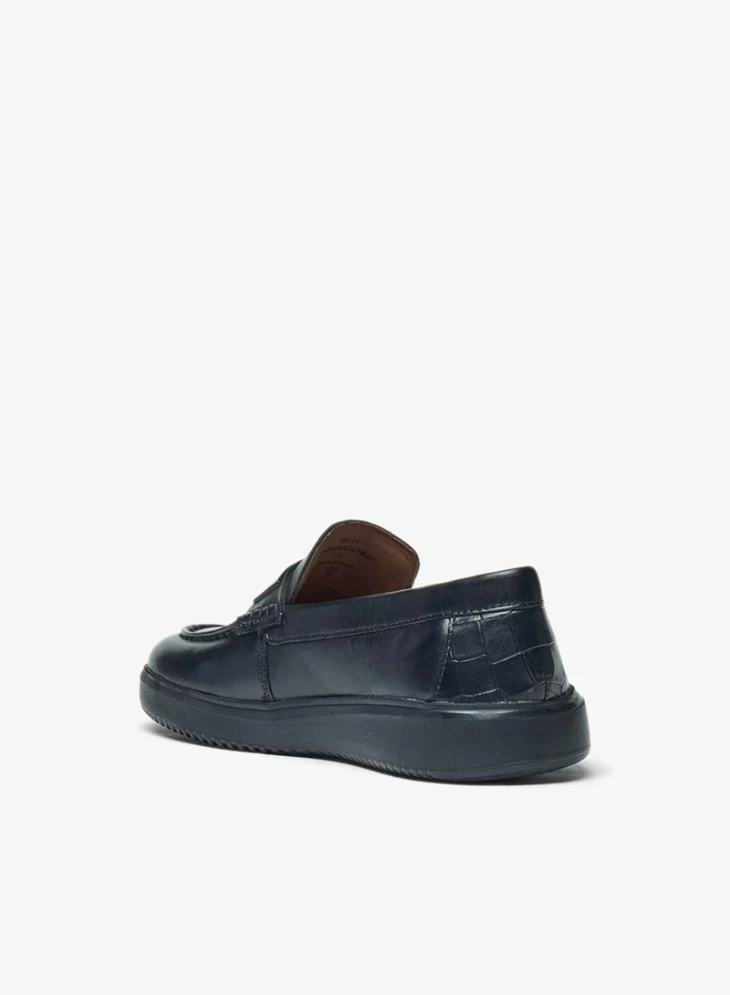DUCHINI BLACK Boys Solid Slip-On Loafers for Men | Best Price UAE
