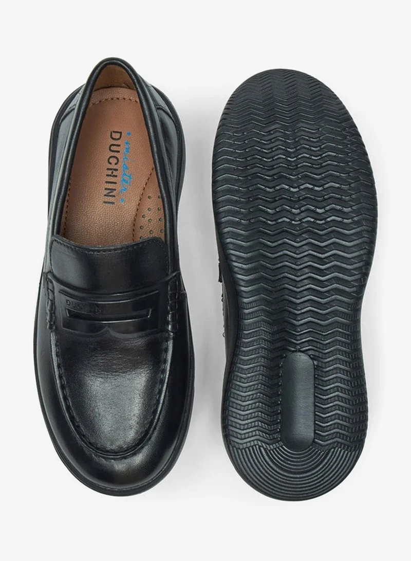 DUCHINI BLACK Boys Solid Slip-On Loafers for Men | Best Price UAE