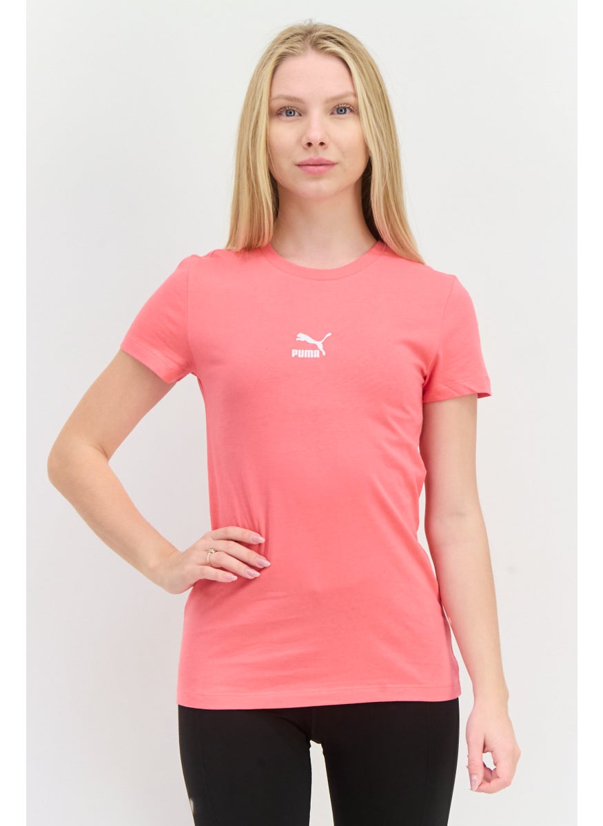 PUMA Women Sportswear Fit Short Sleeve Outdoor Top, Pink  - Image 1