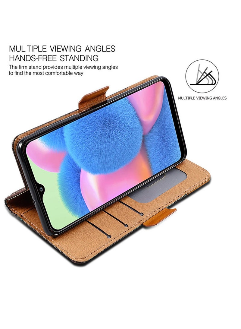 Honor X6a Case Cover Soft Quality Leather Flip Folio Wallet with Card Slots Holder Stand Back Cover Drop-Proof Shock-Proof Protective Cell Phone Back Accessories Protection  - Image 3
