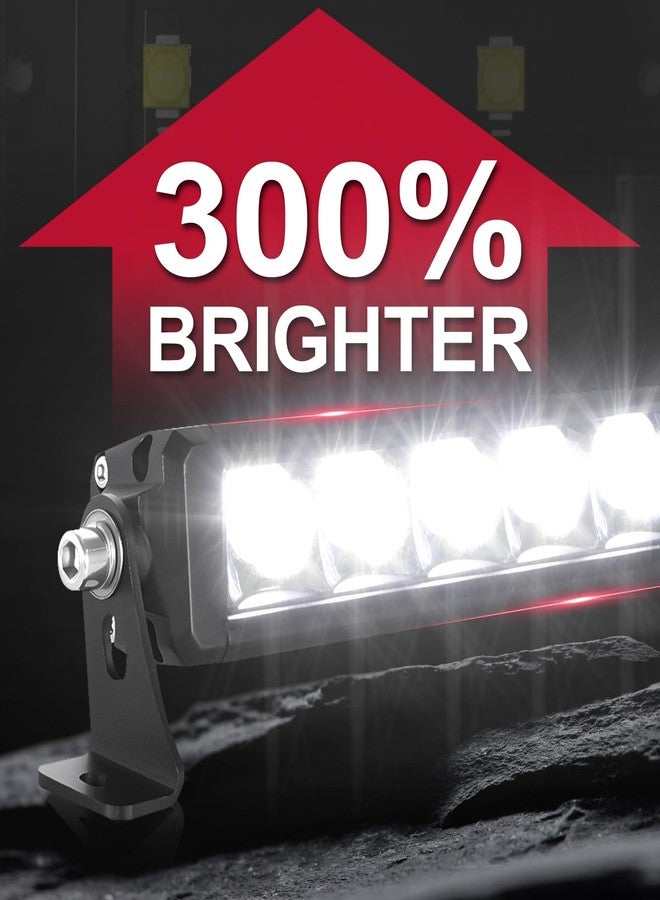 OFFROADTOWN مصباح LED من OFFROADTOWN مقاس 8 بوصات بقوة 120 واط، صف واحد من مصابيح LED رفيعة للقيادة على الطرق الوعرة، مصابيح ضباب، مصابيح عمل، مصابيح موضعية للمصد مع ضفيرة أسلاك للشاحنات، مركبات ATV، مركبات UTV، سيارات الجيب، والدراجات النارية - Image 3