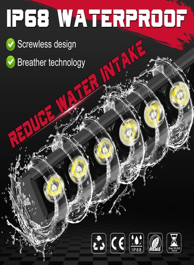 OFFROADTOWN مصباح LED من OFFROADTOWN مقاس 8 بوصات بقوة 120 واط، صف واحد من مصابيح LED رفيعة للقيادة على الطرق الوعرة، مصابيح ضباب، مصابيح عمل، مصابيح موضعية للمصد مع ضفيرة أسلاك للشاحنات، مركبات ATV، مركبات UTV، سيارات الجيب، والدراجات النارية - Image 5