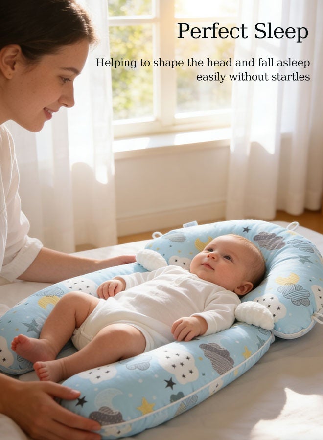 وسادة تشكيل رأس الطفل 2 في 1 لنوم الطفل وإطعامه من خلال وسادة نوم للتمريض لحديثي الولادة مع وظيفتين تثبيت قابلتين للإزالة، وسادة مريحة وخفيفة الوزن لتشكيل رأس الطفل ودعم الرقبة ووسادة من إسفنج الذاكرة للطفل وسادة نوم مضادة للانزعاج - Image 3