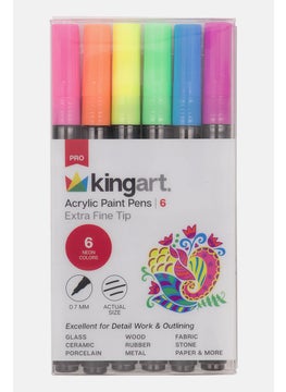 6 Pieces Extra Fine Point Acrylic Paint Pen Markers, Pink Combo