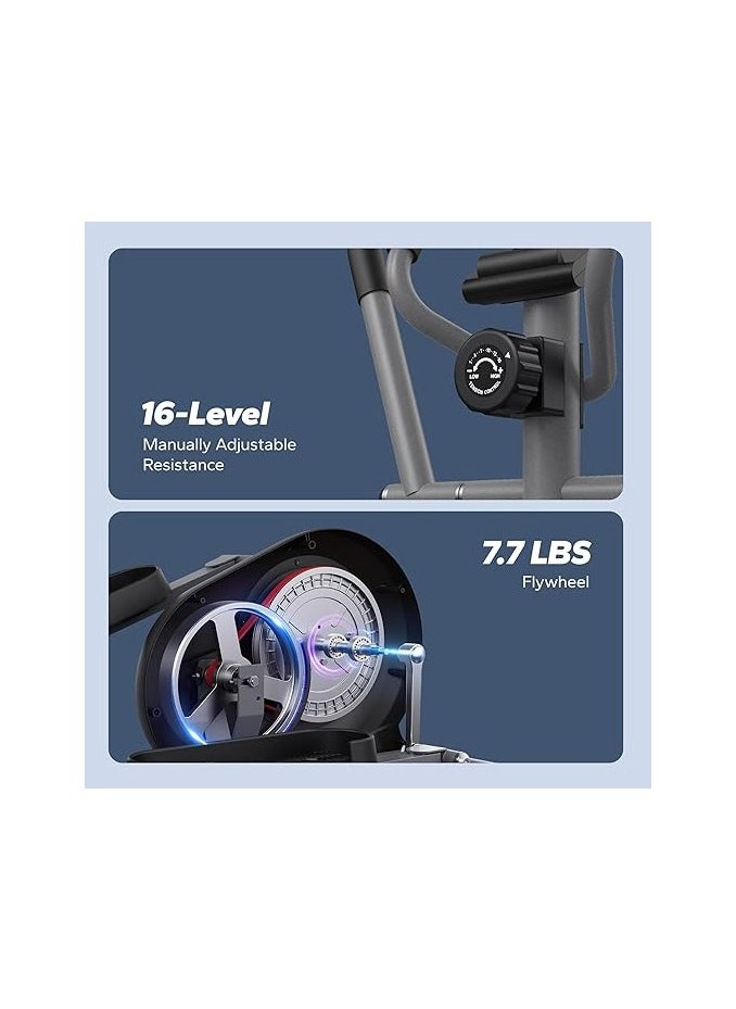 Merach - Elliptical Machine with Exclusive MERACH App, Compact Elliptical Training Machines for Home Use, Ultra-Quiet Elliptical Trainers, 16-Level Magnetic Resistance, E07 - Image 1