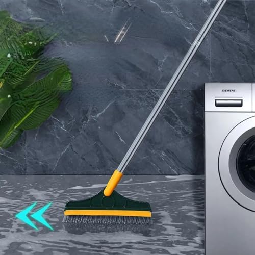 PADAR 2 in 1 Bathroom Cleaning Brush with Wiper Squeegees,Tiles Cleaning Brush with Long Handle Tile Cleaner Brush Bathroom Floor Brush Window Cleaning Brush Viper(2 in 1 Wiper with Brush) - Image 4