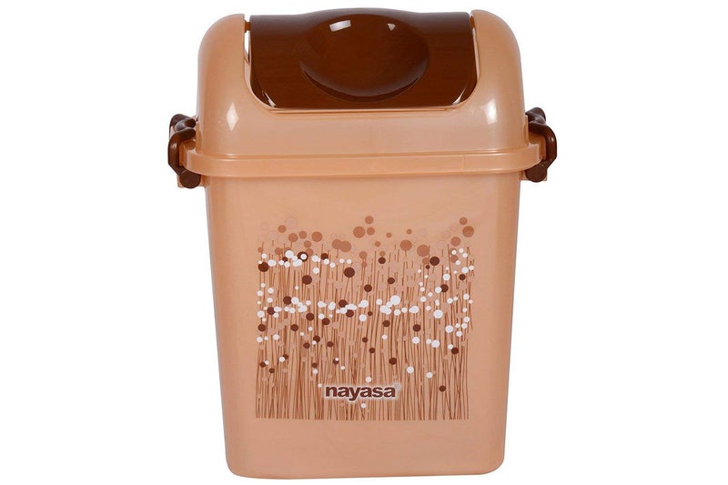 Nayasa Funk Bathroom Set 6Pieces Bucket 25 litres with Mug 15 litresBasin 20 litresDustbin 14 litres Stool Soap CaseBrown Bathroom Accessory SetPlastic - Image 2