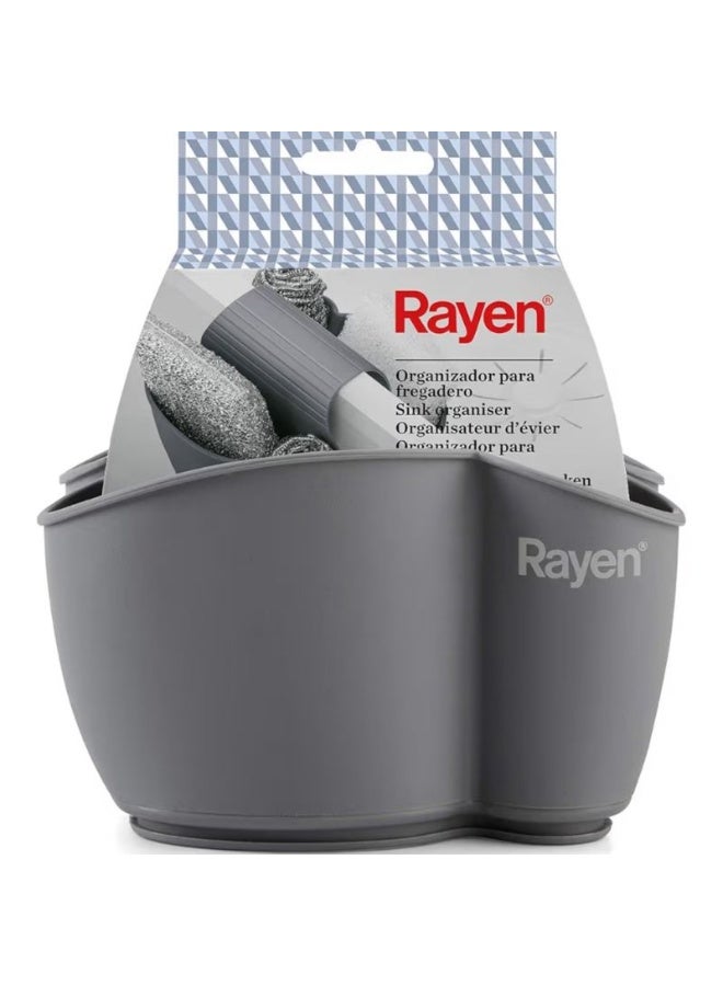 ريان منظم حوض المطبخ من راين – تصميم مضغوط (12.5×9.5 سم) لحفظ إسفنجة التنظيف وتصريف الماء – خامة متينة وسهلة التنظيف – براند إسباني - Image 1