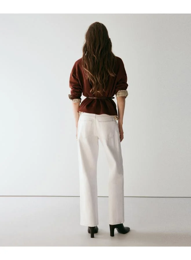 Mango Straight low-waist jeans