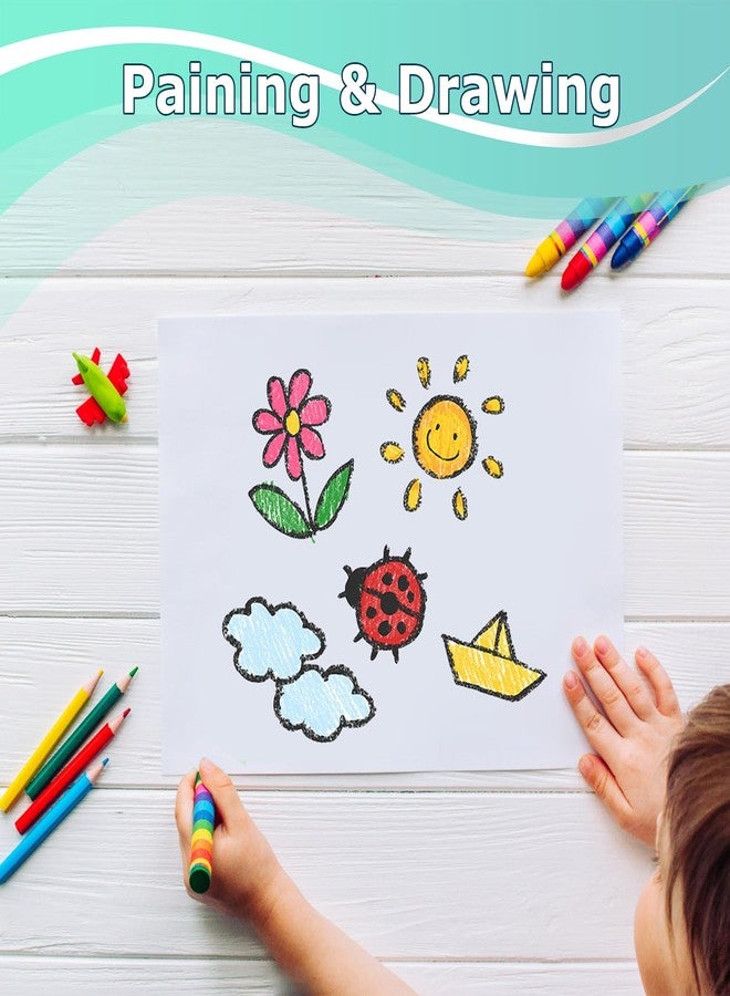 Vanhench 36" x 2400" (200') White Wrapping Paper, White Paper Easel Painting Drawing Paper Roll Kids Art Supplies, Bulletin Board Paper Roll, Chart Poster Bulletin Board Paper, Kids Art Supplies - Image 3