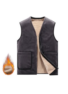 Plus Size Fleece Vest Men Winter Warm Sleeveless Grey - pzsku/ZA48075F3D780F4693649Z/45/_/1732185629/fb5e570b-edb0-46ce-b6b3-74a49521f387