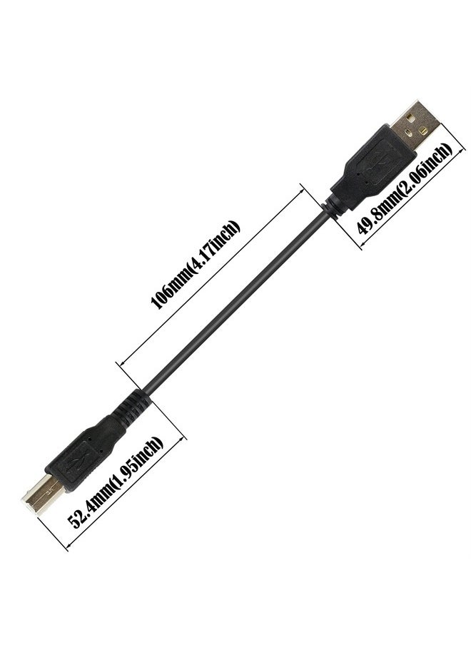 GINTOOYUN USB Printer Cable,USB 2.0 Type A Male to B Male Scanner Cord High Speed for Printer,Monitor,External Hard Drivers,Scanner and More,Black 
