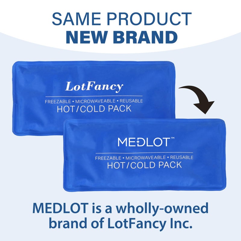 LotFancy Ice Pack for Injuries, Pack of 2, Reusable Hot Cold Pack for Therapy, Cooling or Heating Pad for First Aid, Back Shoulder Neck Head Feet Pain Relief, 11 x 5 Inches - Image 2