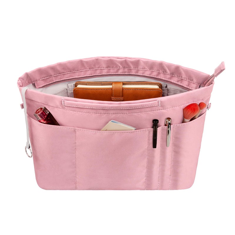 Vercord Purse Insert Organizers for Tote Handbag Bag in Bag with Zipper Liner Bag Organizer for Women 14 pockets - Image 2