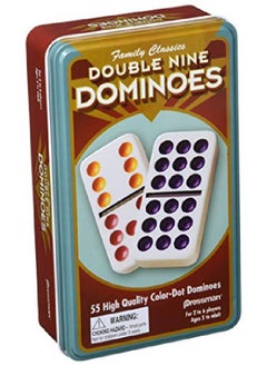 Pressman Toy Pressman Dominoes Double 9 In Tin  - Image 2