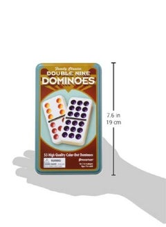 Pressman Toy Pressman Dominoes Double 9 In Tin  - Image 5
