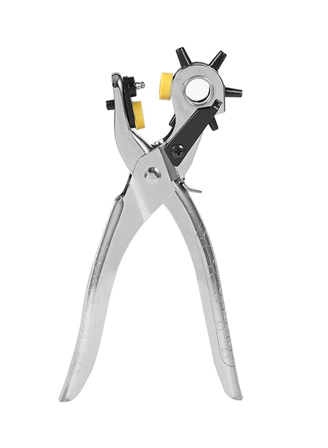 Multi-Functional Hole Puncher Silver/Black/Yellow 21x8cm - Image 1