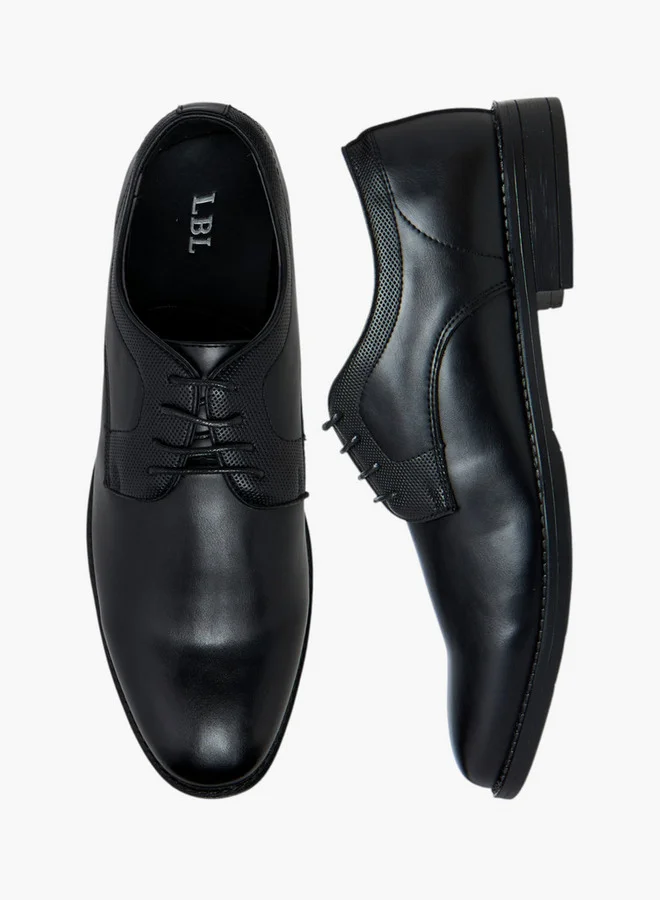 ال بي ال من شو اكسبرس Textured Lace-Up Derby Shoes