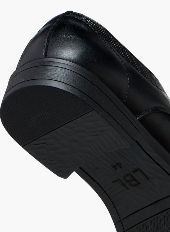 LBL by Shoexpress Textured Lace-Up Derby Shoes  - Image 5