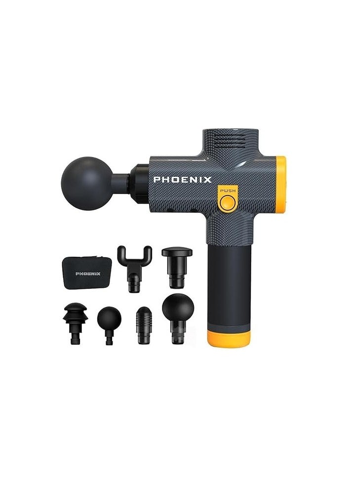 Phoenix - KORABA Professional Phoenix Massager Gun, Phoenix A2 Massager, SHIPPING FROM BRAZIL, 3 Speeds and 6 Massage Heads - Image 1