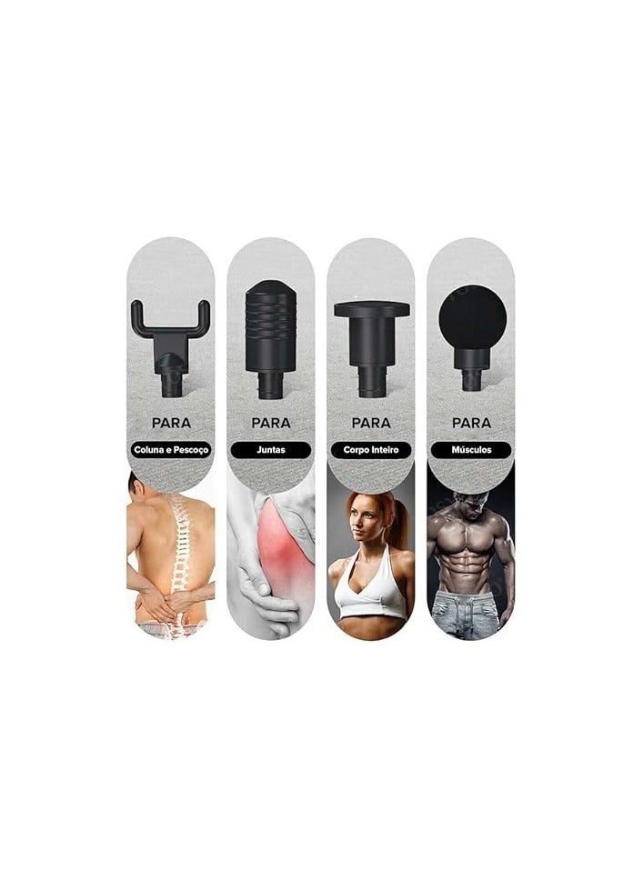 Phoenix - KORABA Professional Phoenix Massager Gun, Phoenix A2 Massager, SHIPPING FROM BRAZIL, 3 Speeds and 6 Massage Heads - Image 1