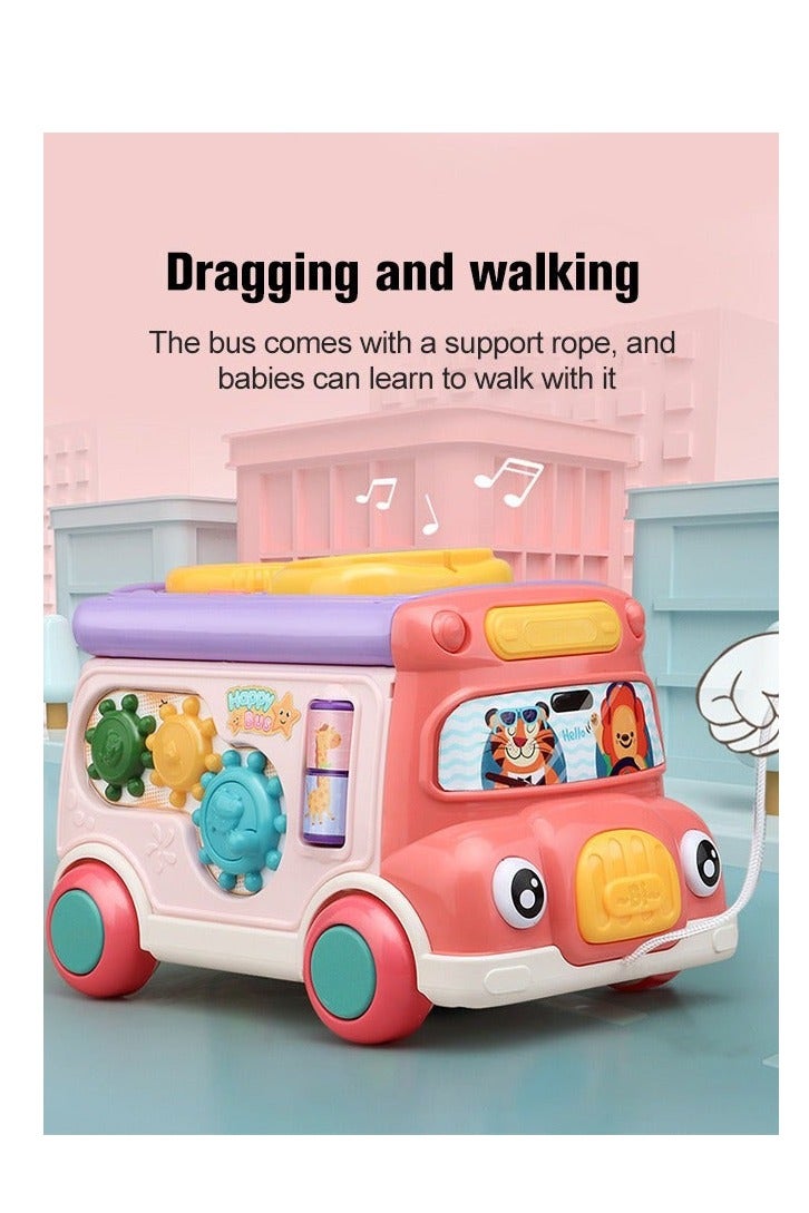 DURKU Educational Pull Along Bus Gopher Toy for Toddlers - Perfect Birthday Gift for Boys and Girls - Image 2