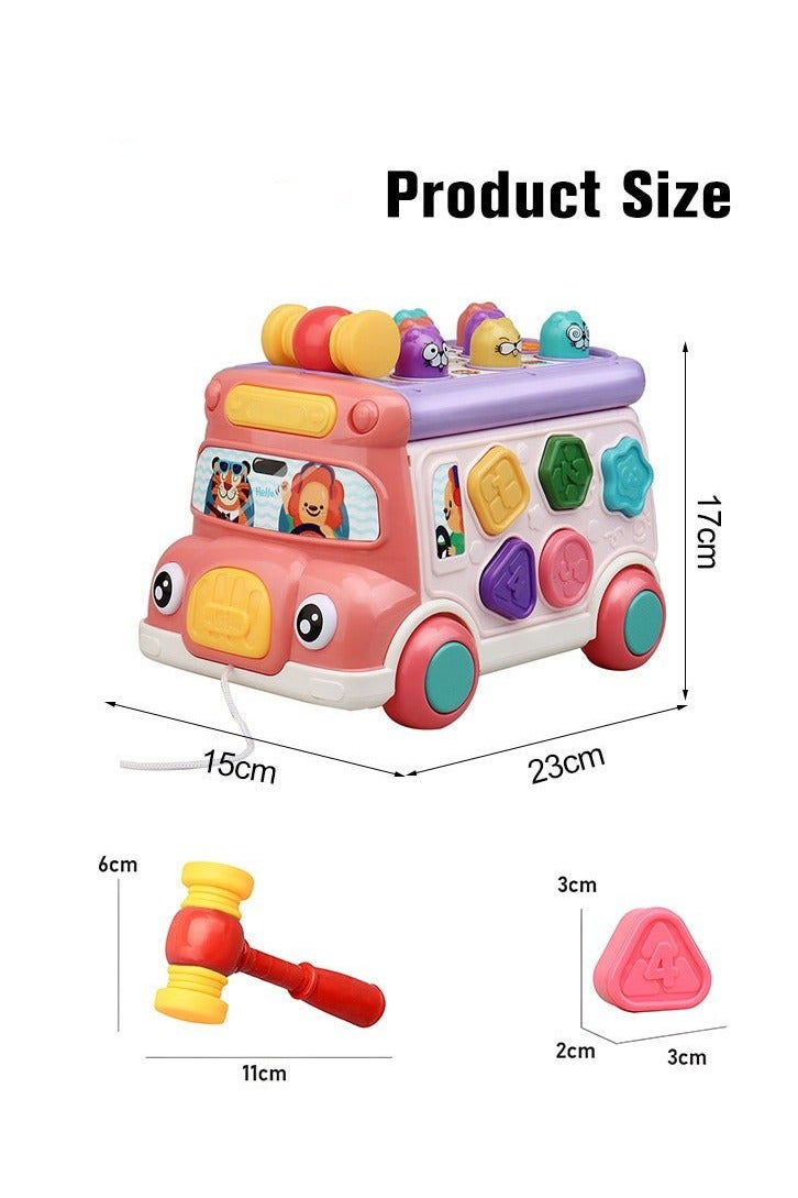 DURKU Educational Pull Along Bus Gopher Toy for Toddlers - Perfect Birthday Gift for Boys and Girls - Image 3