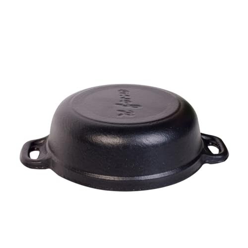 VICTORIA Premium 5.5" Mini Round Cast Iron Casserole Dish with Glass Lid – Pre-Seasoned for Even Heat Distribution & Retention, Durable Double Loop Handles, Stove to Table Elegance - Image 5