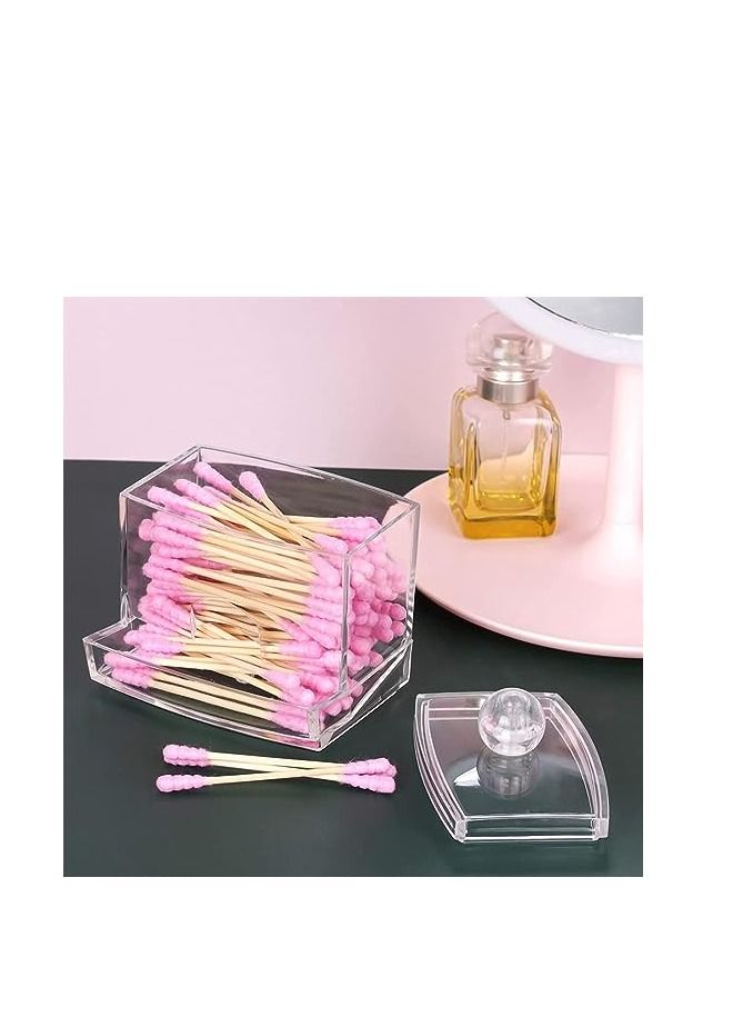 ORiTi ORiTi Cotton Swab Holder Organizer And Swabs Storage Box With Q Tip Lid For Bathroom & Vanity  - Image 4