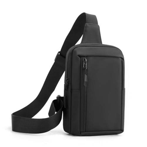Sireck Crossbody Bag,Cross Body Fanny Packs for Men Women Trendy,Black Small Sling Bag Phone Chest Bag for Workout Running Traveling Hiking (Black) - Image 1