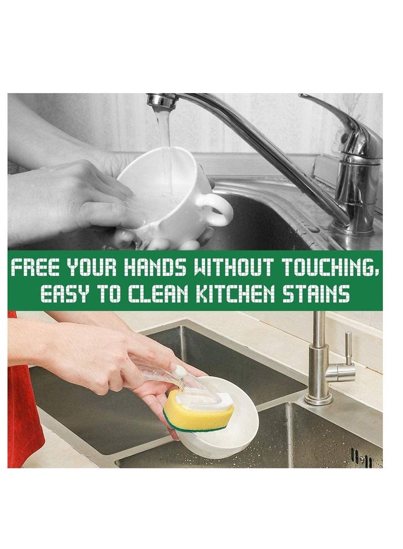 Y&D 1pcs Dish Wand and 7pcs Refill Sponge Heads Replacement Cleaning Brush for Kitchen Sink - Image 2