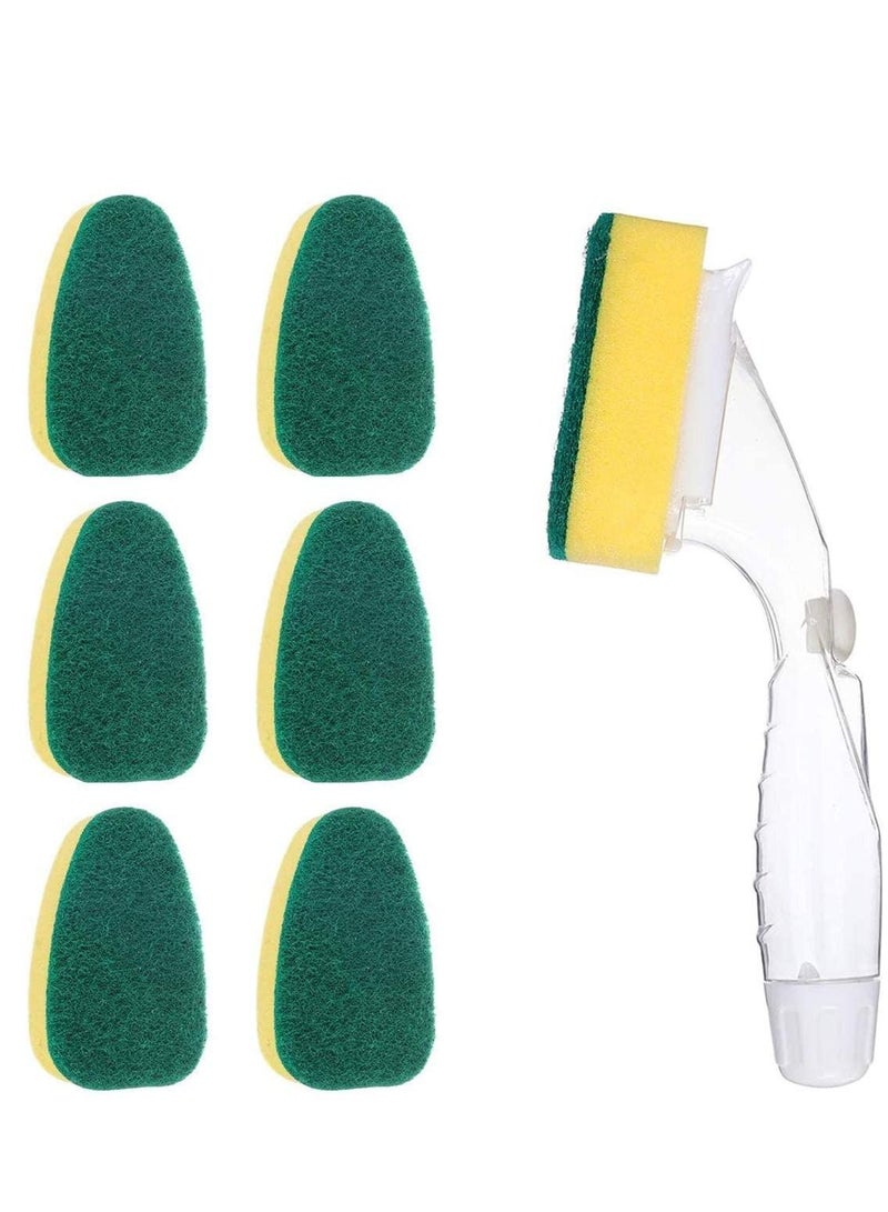 Y&D 1pcs Dish Wand and 7pcs Refill Sponge Heads Replacement Cleaning Brush for Kitchen Sink - Image 1