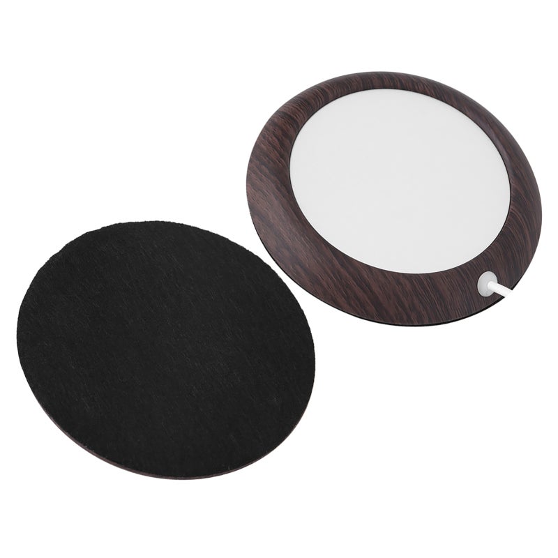 USB Cup Warmer: Black Walnut Wood & Metal Material - Even Heating Portable Cup Warmer for Home Office Desktop Use - Image 5