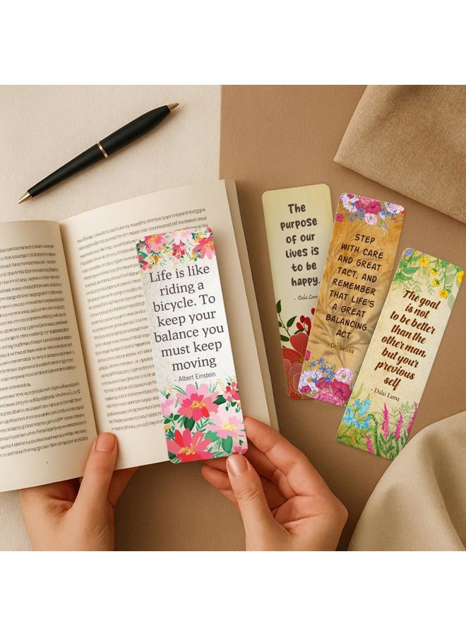Only Zest Bookmarks for Women, 96 Pack of Inspirational Bookmarks, Book marks for Reading, Bookmarks for Book Lovers Motivational Bookmarks, Book Markers for Reading, Bulk Bookmarks (Floral) - Image 4