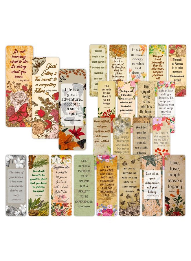 Only Zest Bookmarks for Women, 96 Pack of Inspirational Bookmarks, Book marks for Reading, Bookmarks for Book Lovers Motivational Bookmarks, Book Markers for Reading, Bulk Bookmarks (Floral) - Image 1