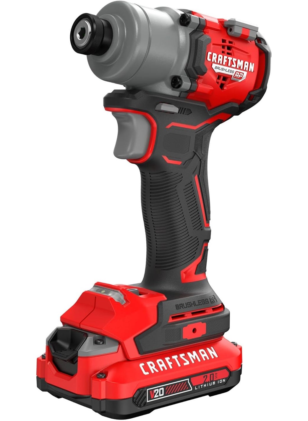 CRAFTSMAN CRAFTSMAN V20 14 Inch Cordless Impact Driver Kit with 2 Batteries and Charger CMCF830D2  - Image 2