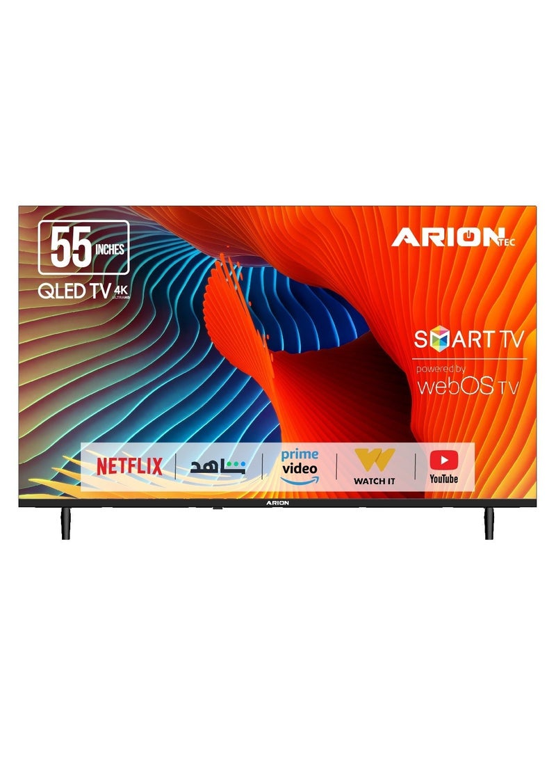 أريون تلفزيون 55 بوصة الذكي 4K UHD QLED – نظام WebOS Hub،WebOs, تقنية ThinQ AI، تصميم بدون حواف، نظام صوت Dolby Audio،، بلوتوث وواي فاي – موديل AR-55 WOS (55DF2) - Image 5