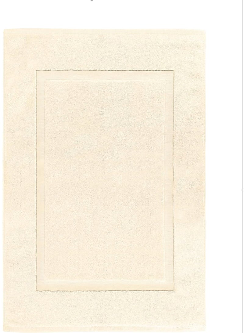 Amber Home Cotton Banded Bath Mat, Floor Mat for Bathroom, Kitchen Mat, Highly Absorbent Machine Washable 50x80 cm Bath Rug, Bathroom Mat Water Absorbent Foot Towel for Home Kitchen and Bathroom Pack of 2 - Image 1