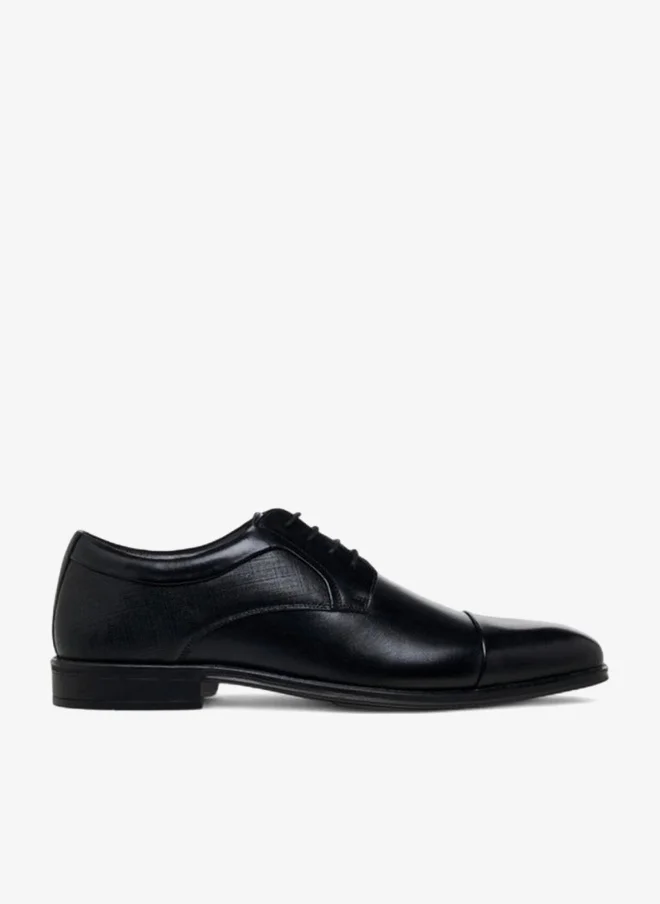 DUCHINI Men Lace-Up Leather Derby Shoes