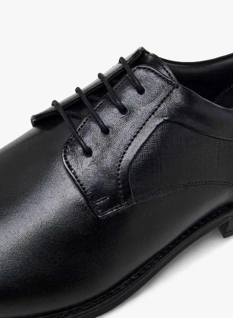 DUCHINI Black Men Lace-Up Leather Derby Shoes for Men | Best Price UAE