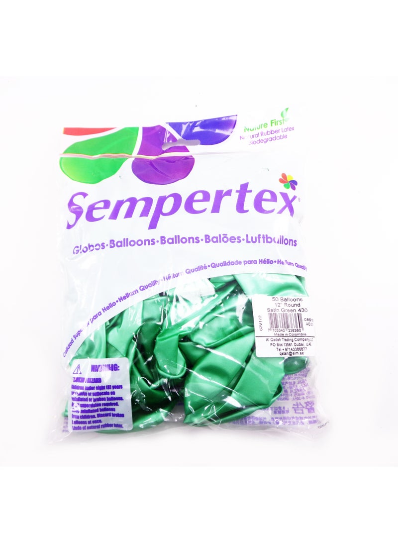 Sempertex Sempetex 12-Inch Latex Balloons, Solid Green - Image 2